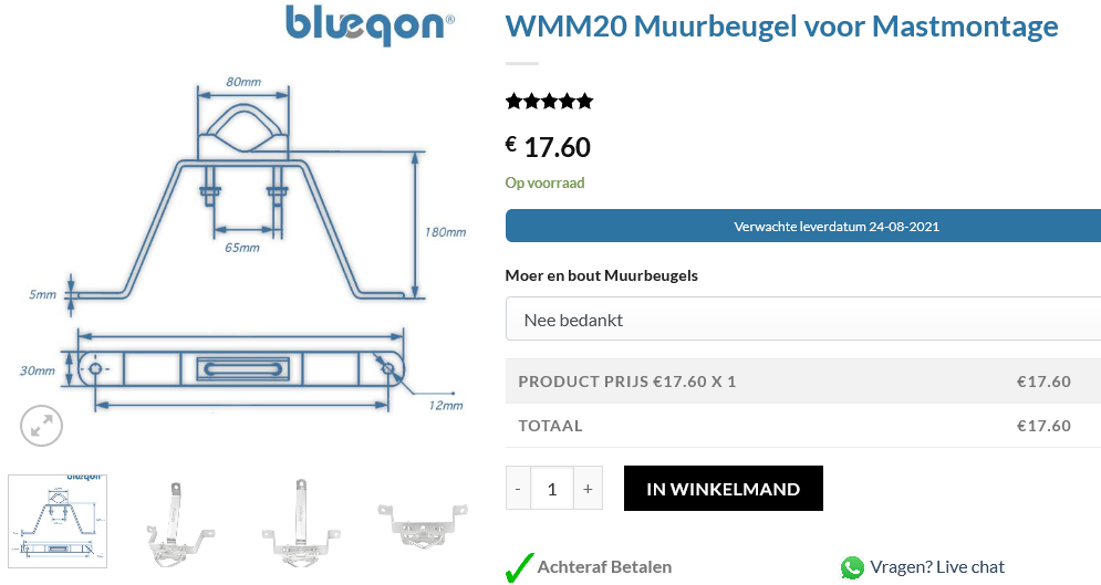 WMM20 Muurbeugel voor Mastmontage Schotelzaak.png
